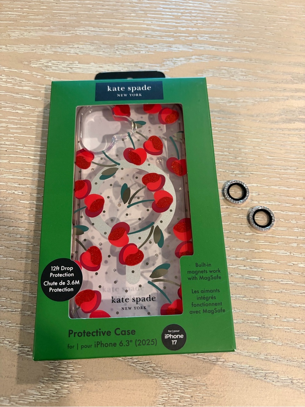 kate spade Cherry Print Protective Case - Red & Green